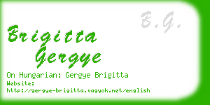 brigitta gergye business card